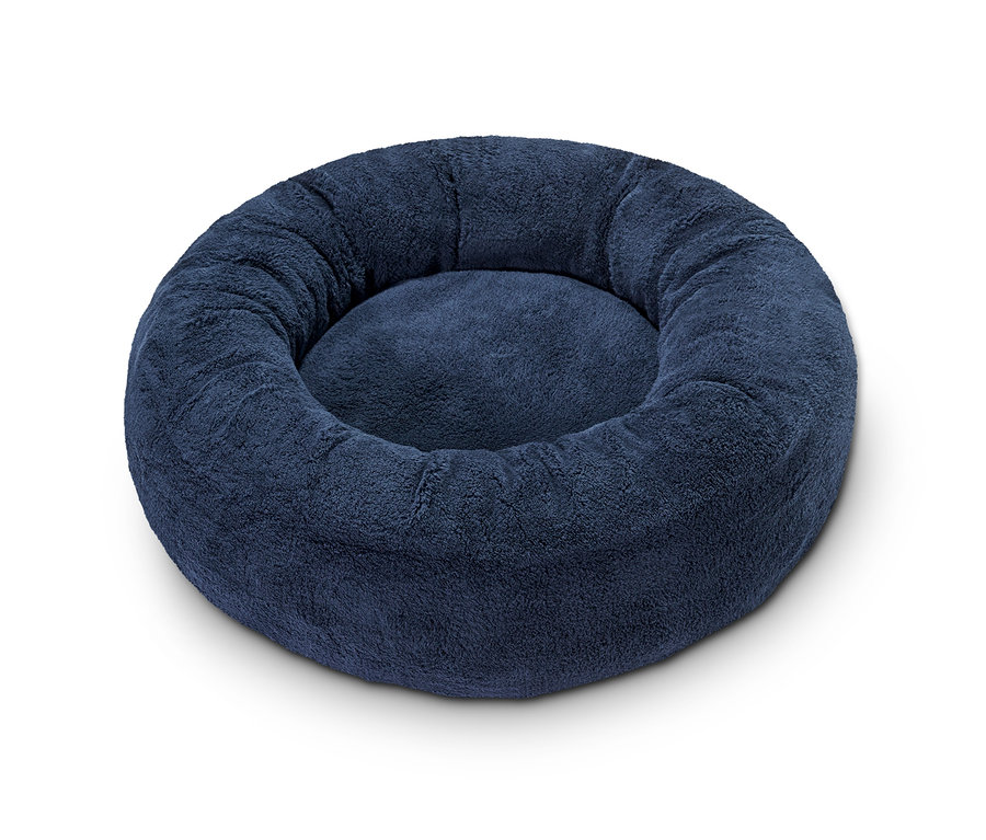 Kerek, sötétkék kutyaágy, 60 cm.