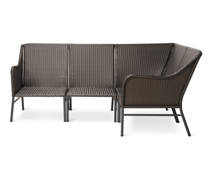 Kerti sarokülőgarnitúra, polyrattan.