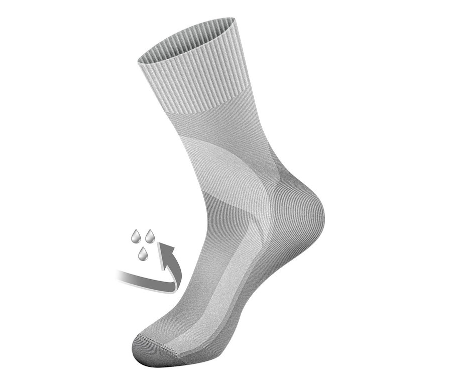 Egyetlen szürke vízálló zokni.