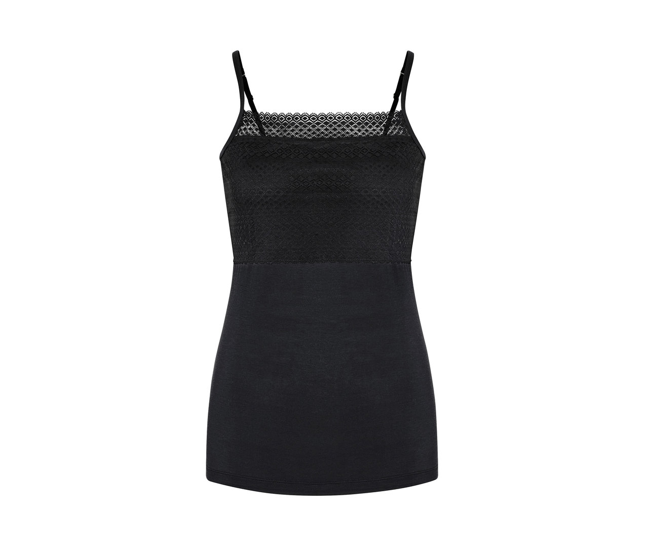 Fekete, csipkés női trikó