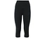 Fekete háromnegyedes leggings fehér háttérrel.