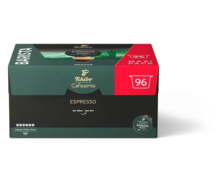 Egy csomag Tchibo Cafissimo Barista Espresso Brasil - 96 kapszula.