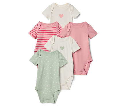 5 kislány rövidujjú body, szívecskés