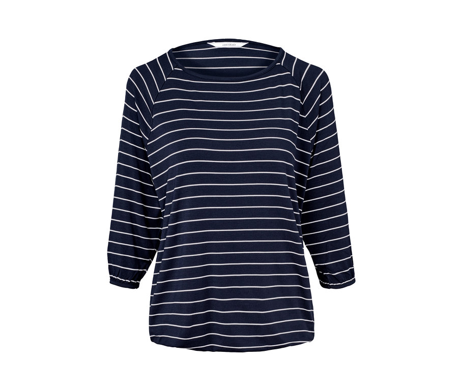 Csíkos, denevérujjú felső.