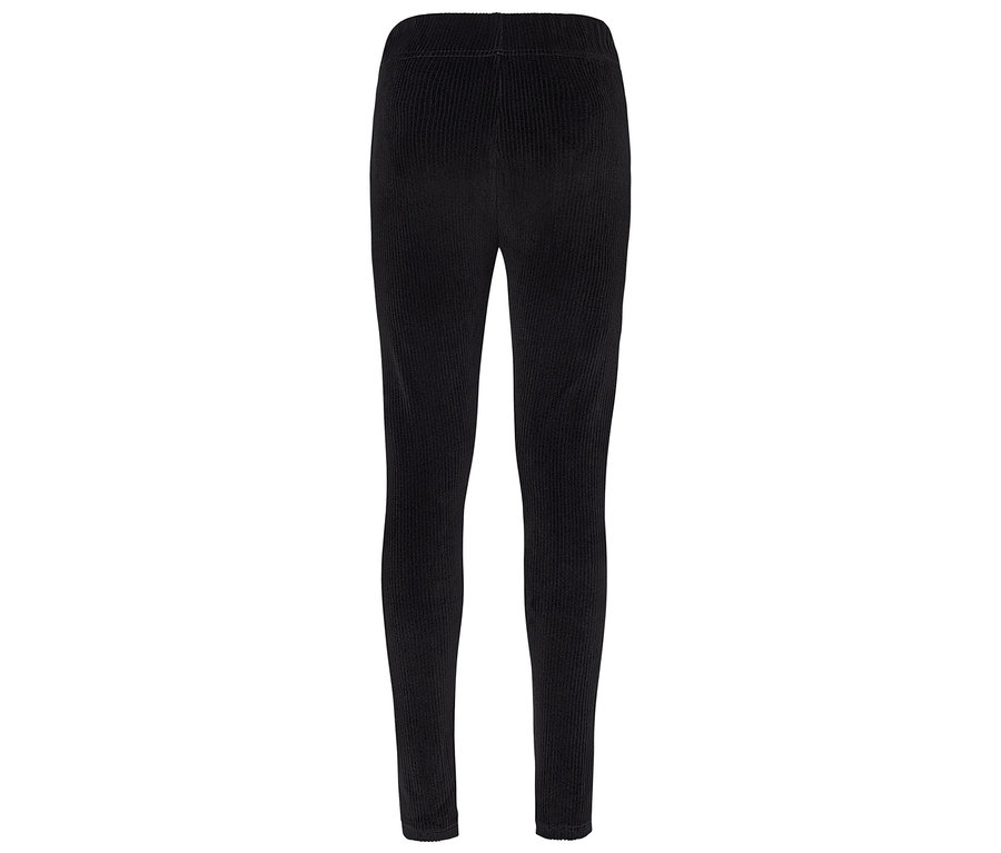 Fekete kordbársony leggings.
