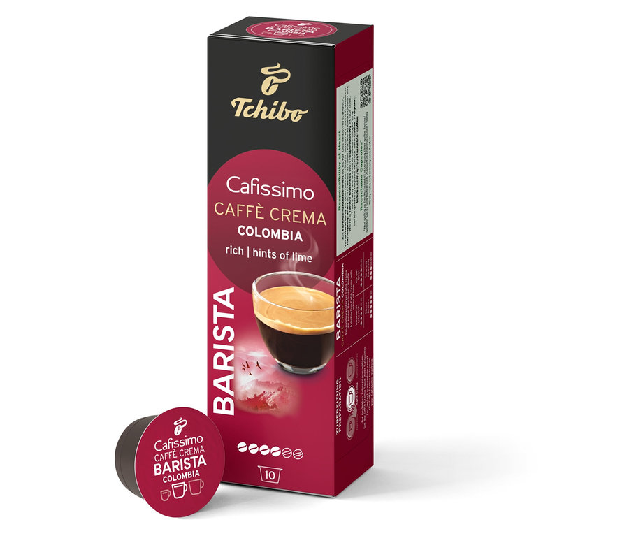 Cafissimo BARISTA Caffè Crema Colombia csomag és kapszula.