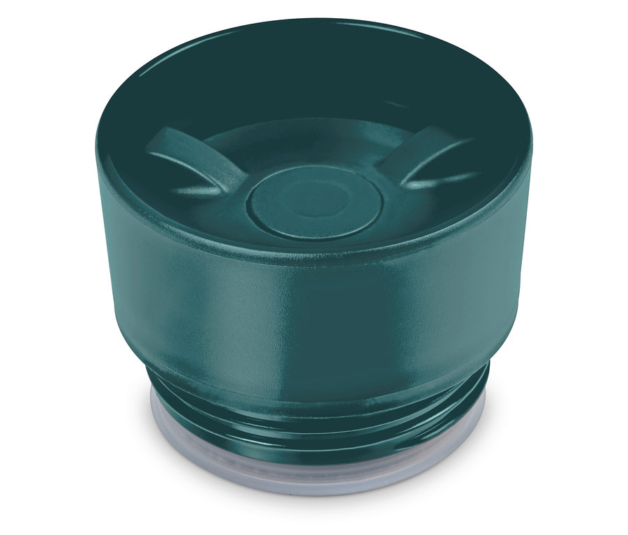 Fedő Coffee-to-go bögréhez, csíkos, sötétzöld színben.