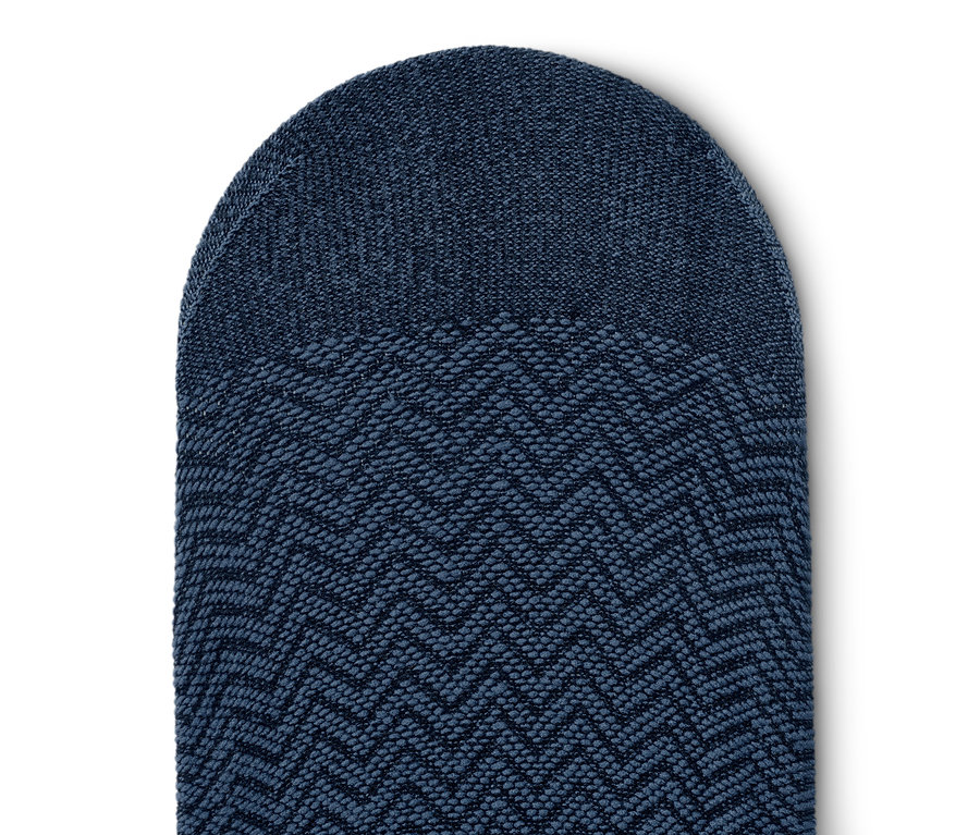 Kék, 2 pár női titokzokni szettben, sötétkék/fehér, részletgazdag felvétele.