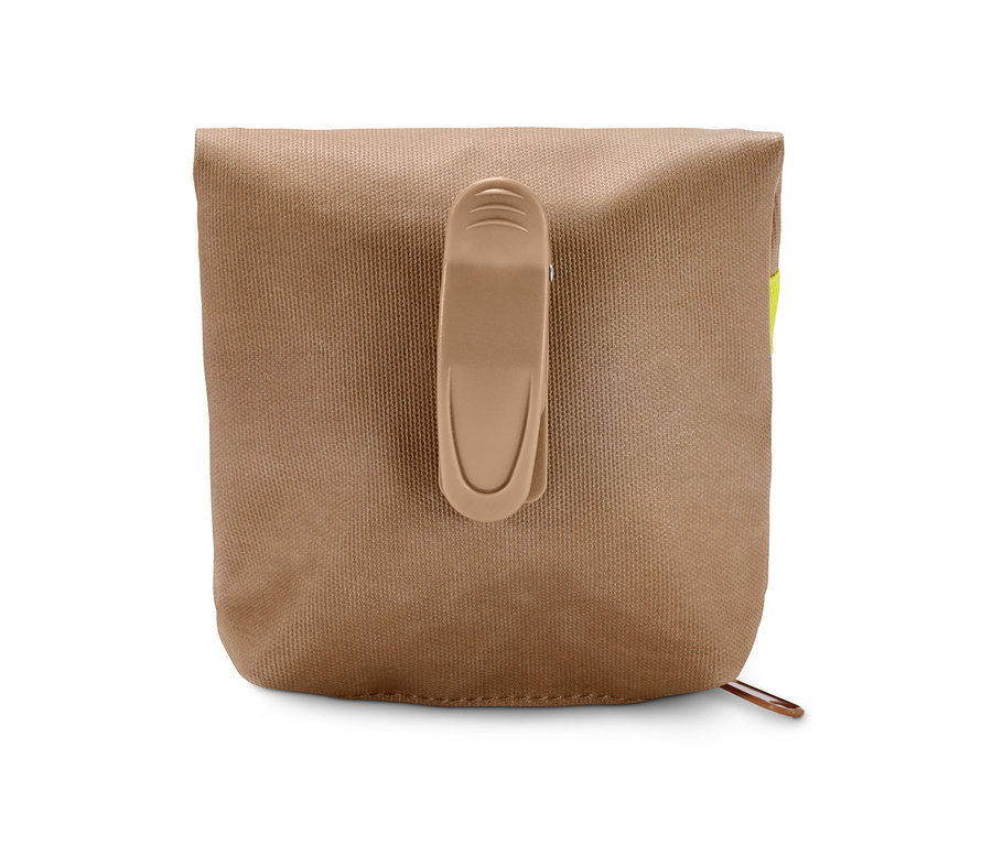 Bézs jutalomfalat tartó klippel.