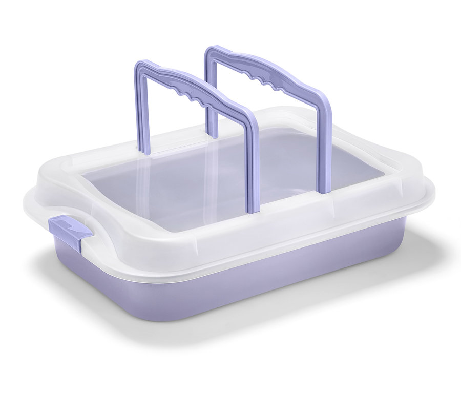 Lila fedeles sütőforma.