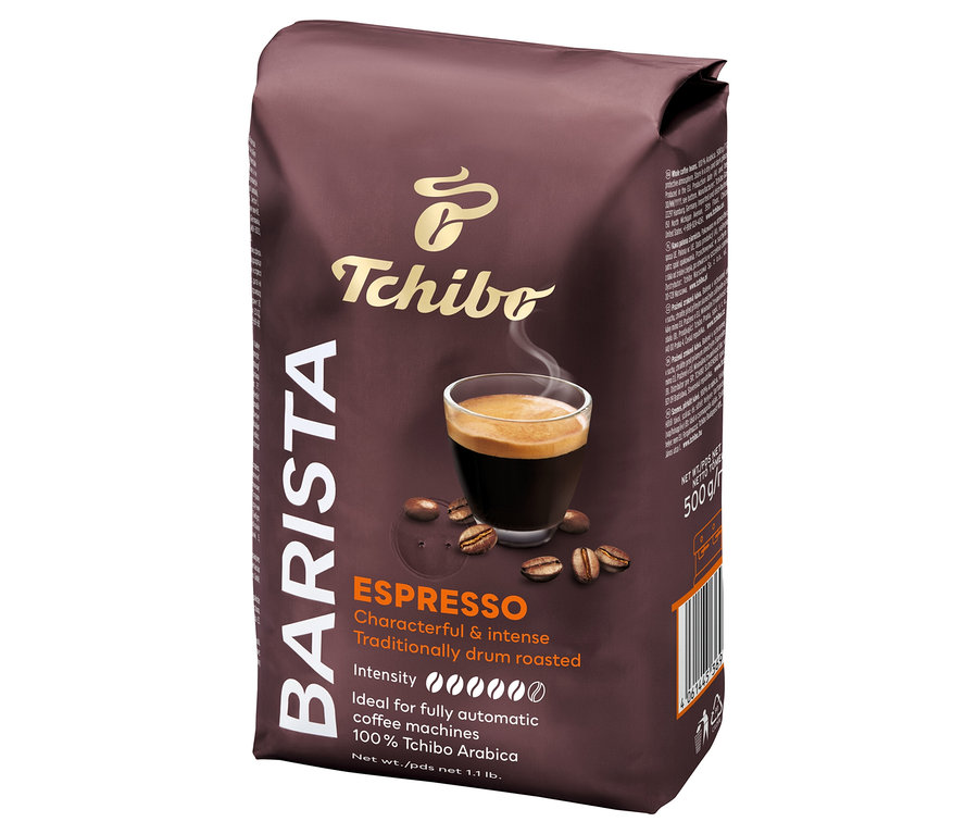 Egy csomag BARISTA Espresso - 500 g szemes kávé.