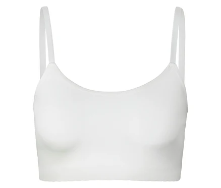 Fehér bralette vékony pántokkal.