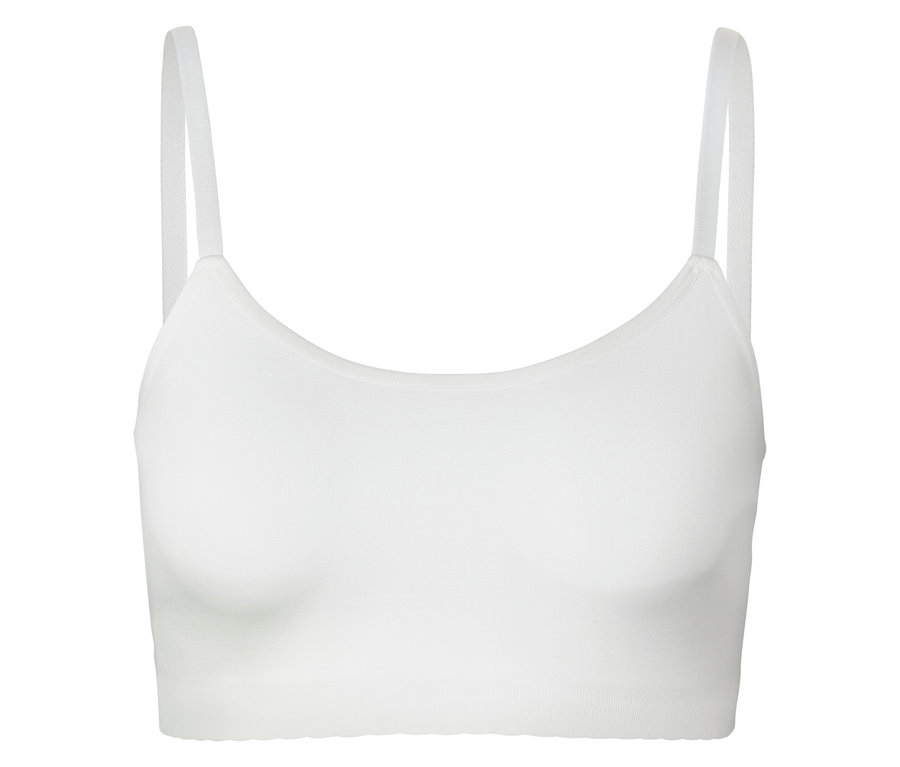 Fehér bralette vékony pántokkal.