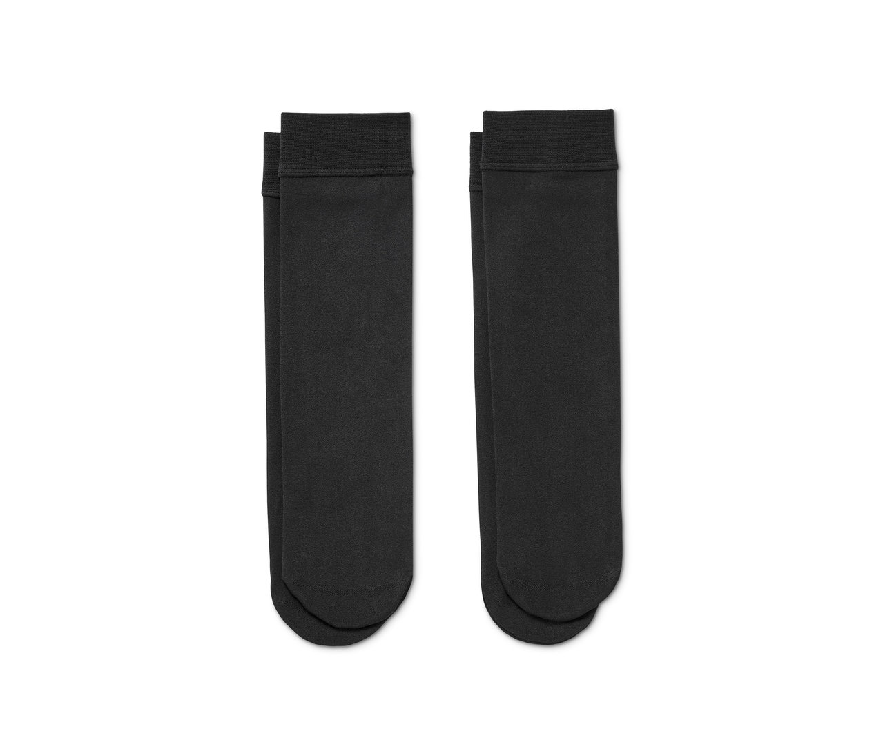 Két pár fekete termo térdzokni egymás mellett.