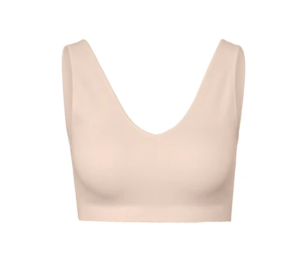 Krémszínű női seamless bustier melltartó.