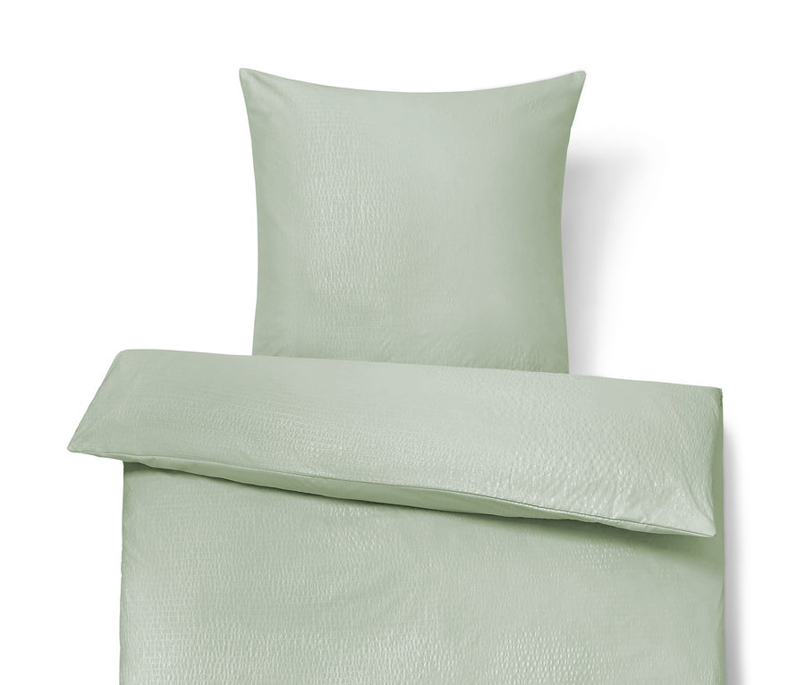 Világoszöld krepp ágynemű normál és extra méretben.
