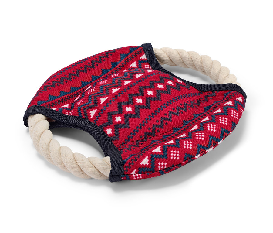 Piros kötél kutyajáték mintával