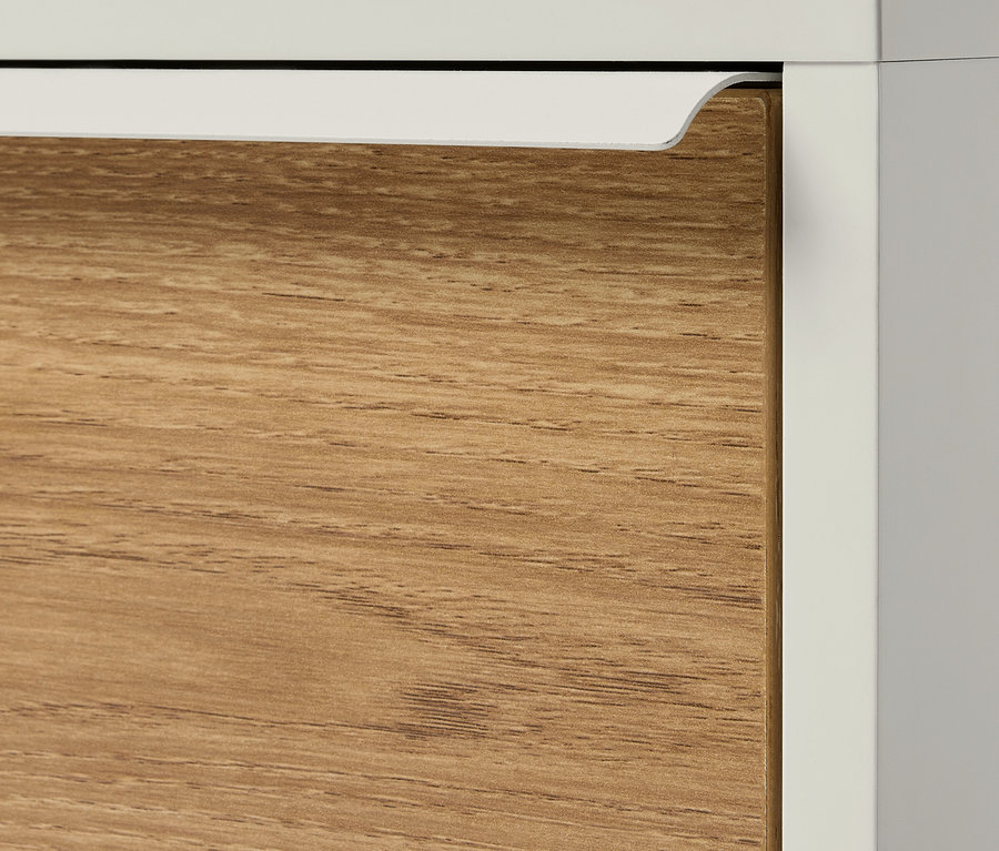 A »LEEG« ülőpad fiókjának részlete 2 fiókkal.