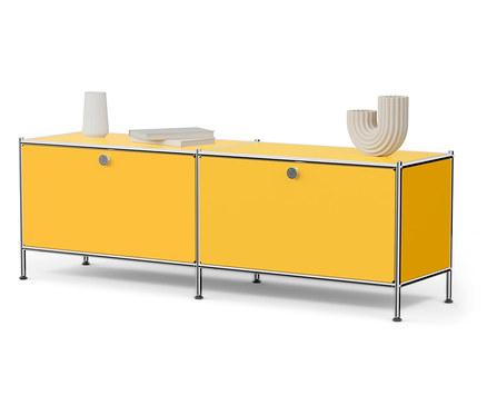 »CN3« fém TV-állvány 2 lenyíló ajtóval, sárga