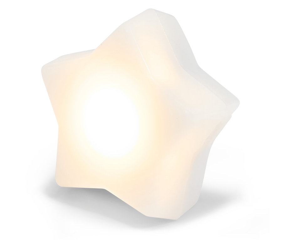 Világító fehér csillag fehér háttéren.