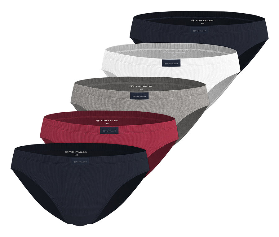 Öt különböző színű Tom Tailor »Colorado« alsó egymáson.