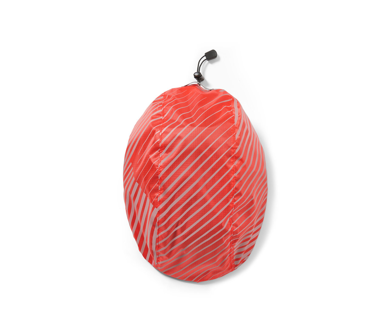 Narancssárga bukósisak védőhuzat fényvisszaverő csíkokkal.