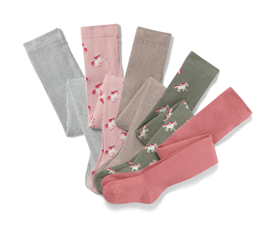 Öt darab pamut harisnyanadrág unikornis mintával.