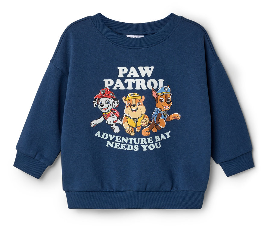 Kék pulóver Paw Patrol karakterekkel.