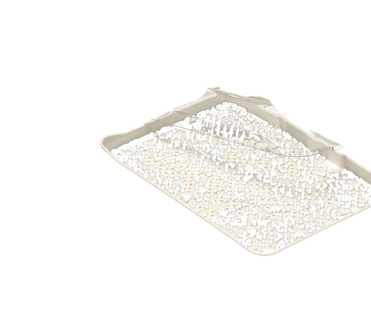 Fehér tálca csíráztató készlettel.