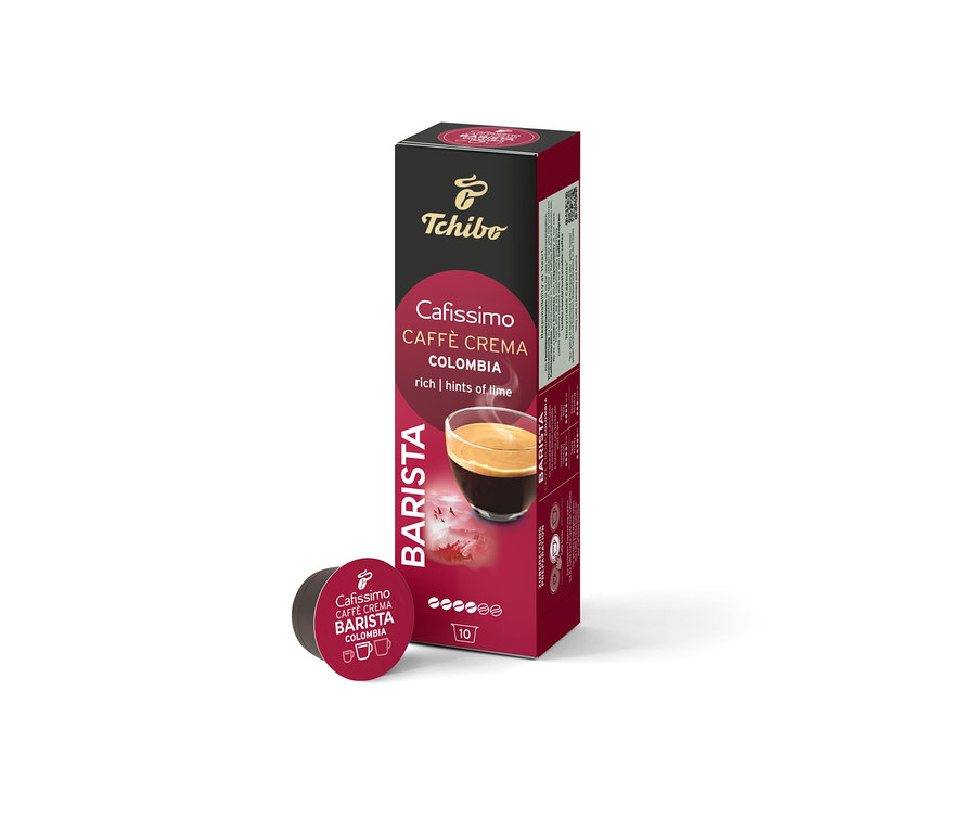 Cafissimo BARISTA Caffè Crema Colombia csomag és kapszula.
