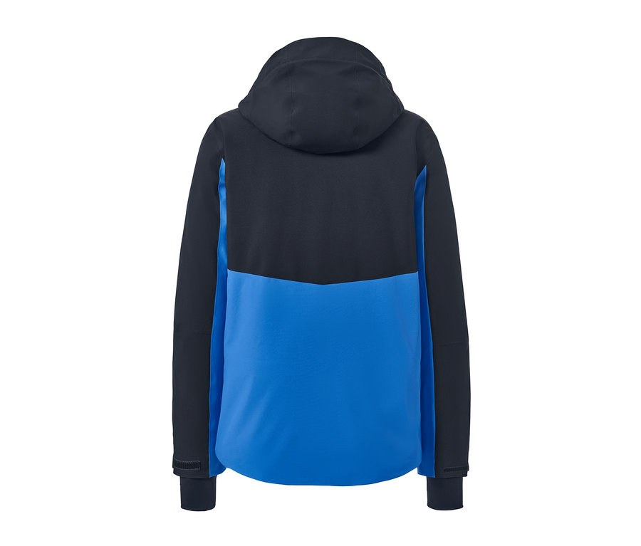 Kék síkabát hátulnézetből.