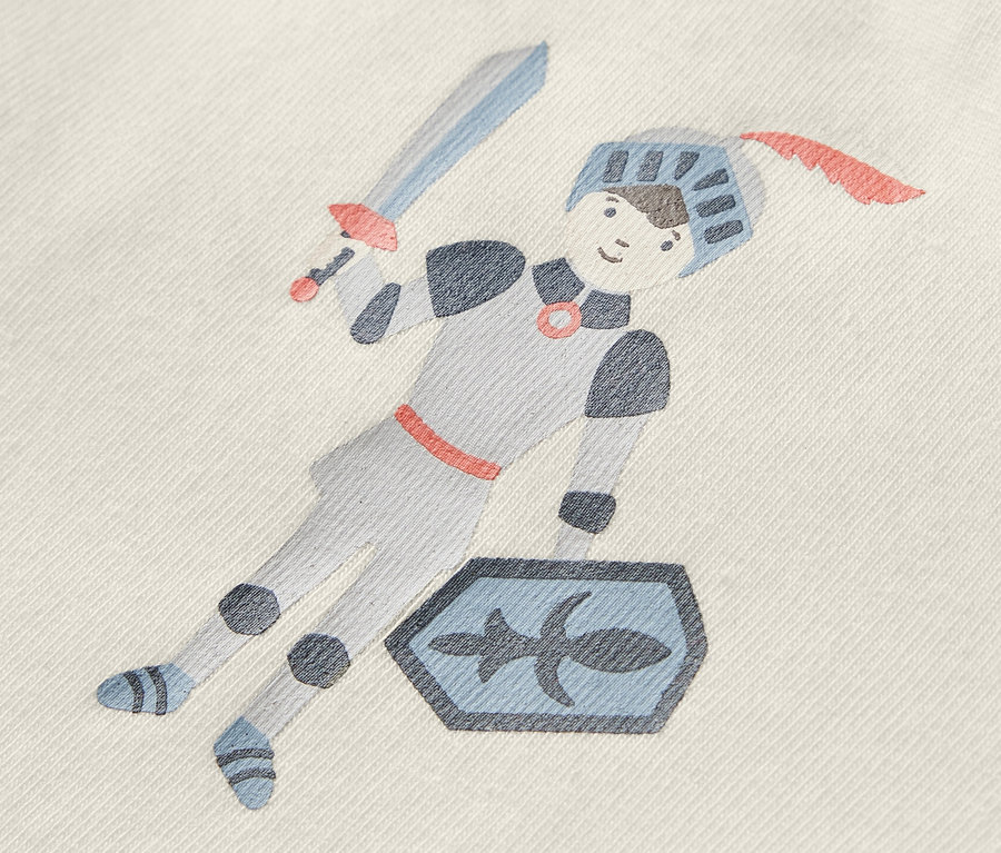 A bababody-n egy karddal és pajzzsal ellátott lovag képe látható.