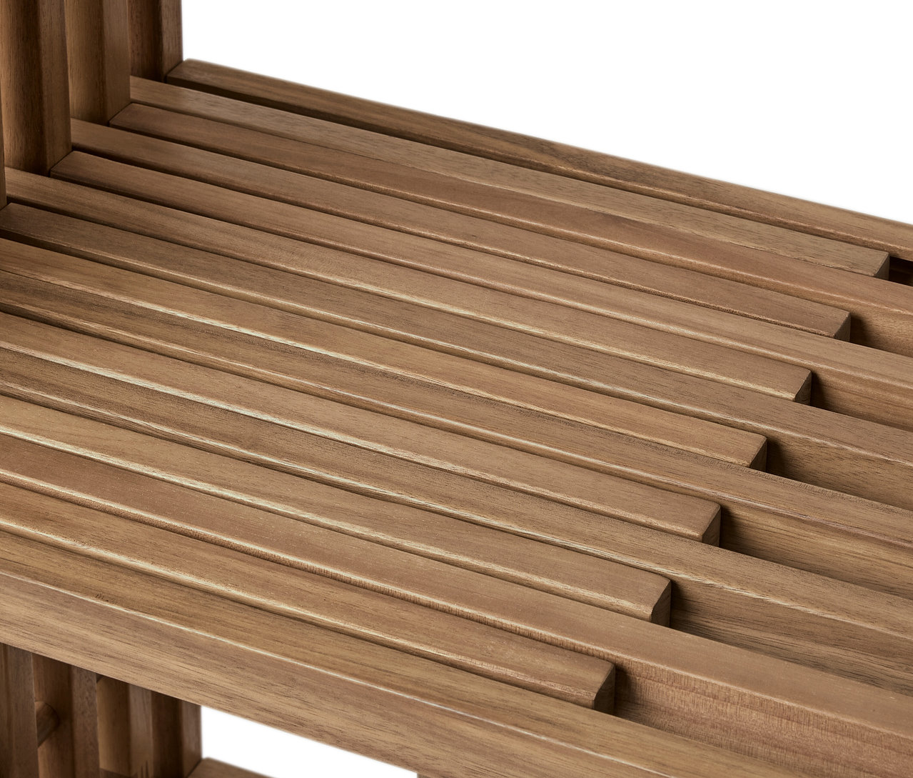 A "FLEKSIBEL" kihúzható lépcsős polc részlete.