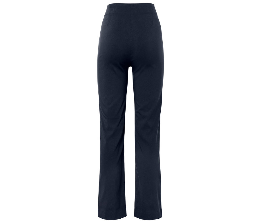 Sötétkék nadrág hátulról látható.