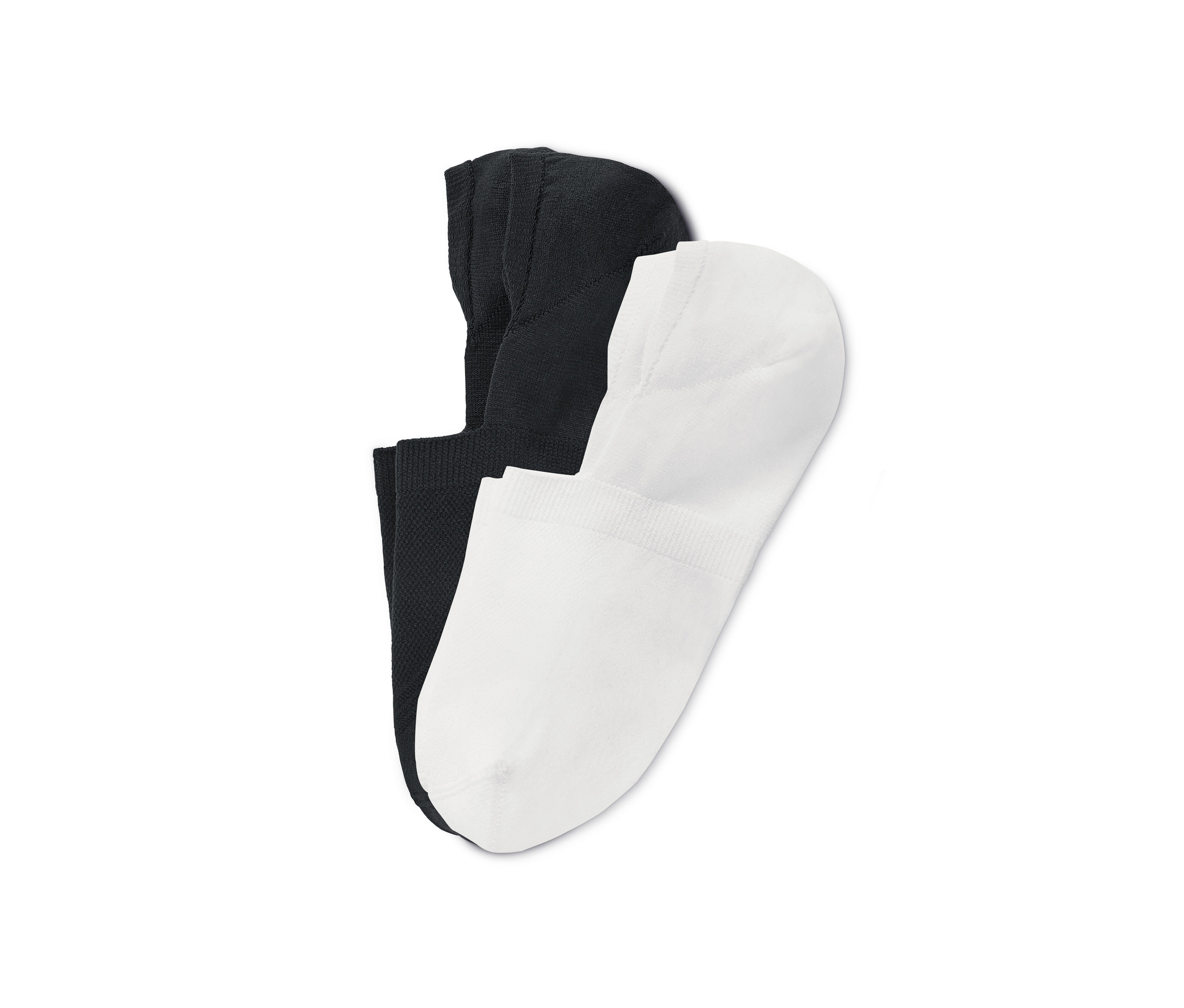 Két pár fekete és fehér sport titokzokni.