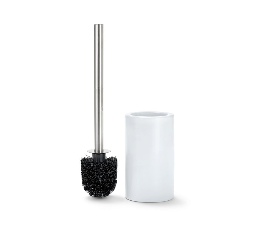 WC-kefe fehér kerámia tartóval.