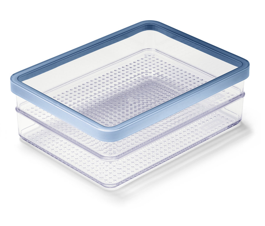 Átlátszó doboz felvágottak számára, fedővel.