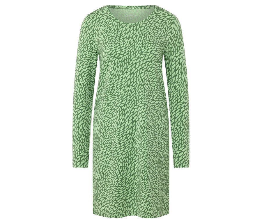 Zöld hálóing levélmintával.