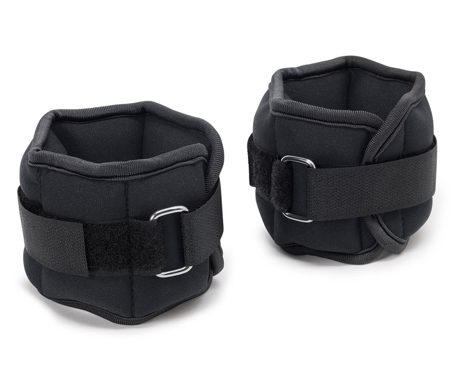 Két fekete bokasúly tépőzárral.