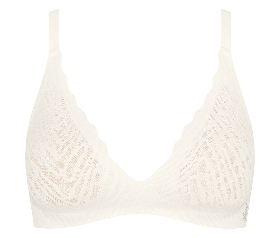 Mintás fehér melltartó.