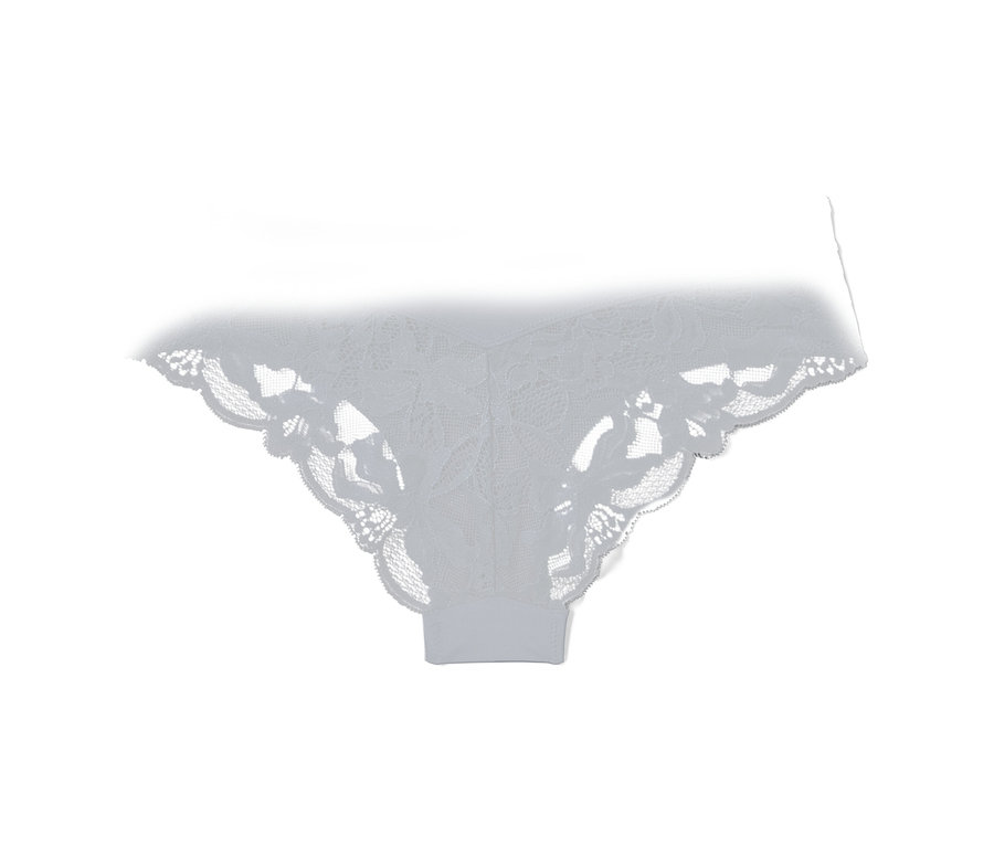 Kék, virágos csipkés brazil alsó.