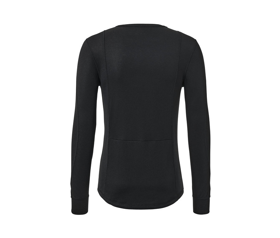 Fekete, hosszú ujjú funkcionális termo aláöltözet.