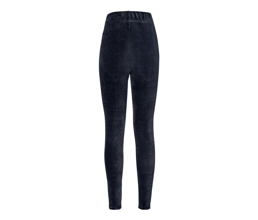 Sötétkék női kordbársony leggings.