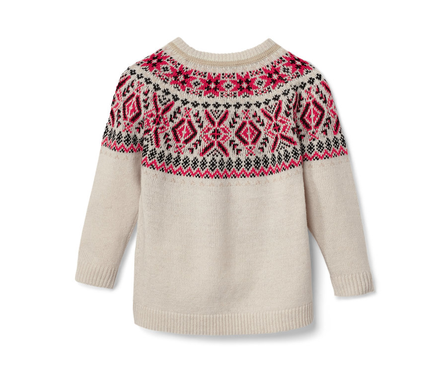 Gyerek kötött pulóver, norvég mintás.