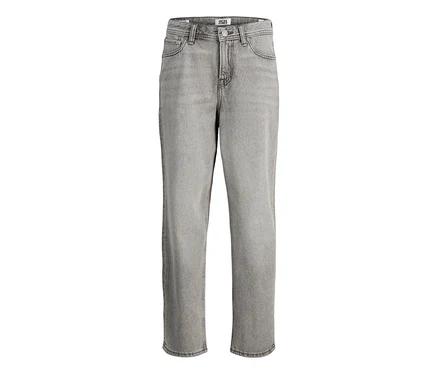 Szürke Jack&Jones JJOriginal Chris farmernadrág, laposan elhelyezve.