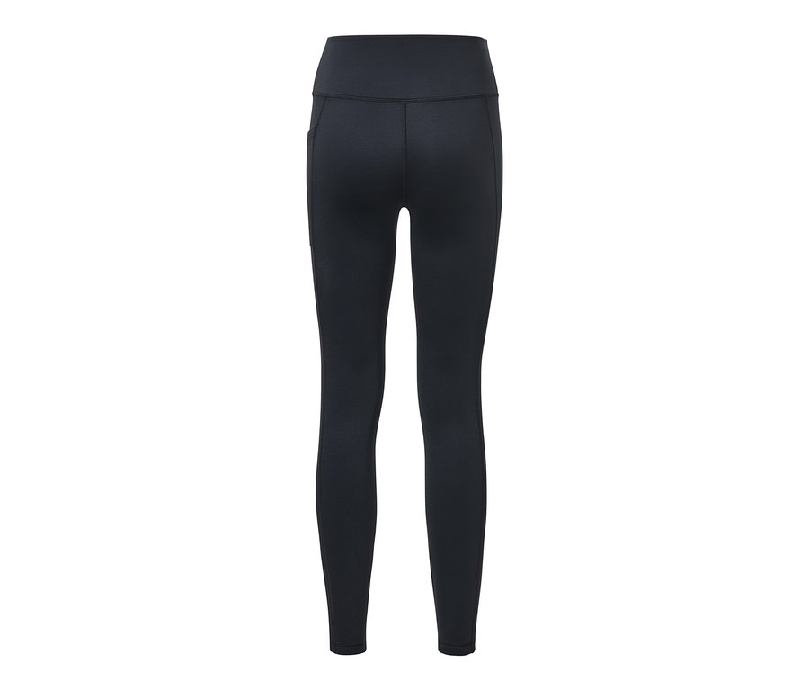 Fekete női funkcionális termonadrág hátulnézetből.