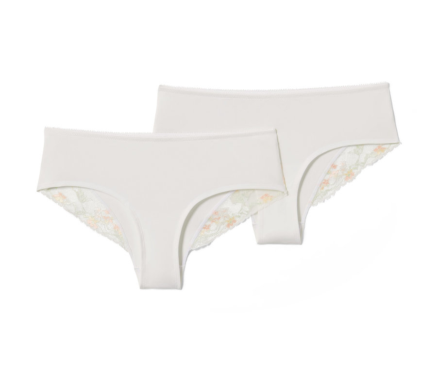 Két fehér hipster alsó.