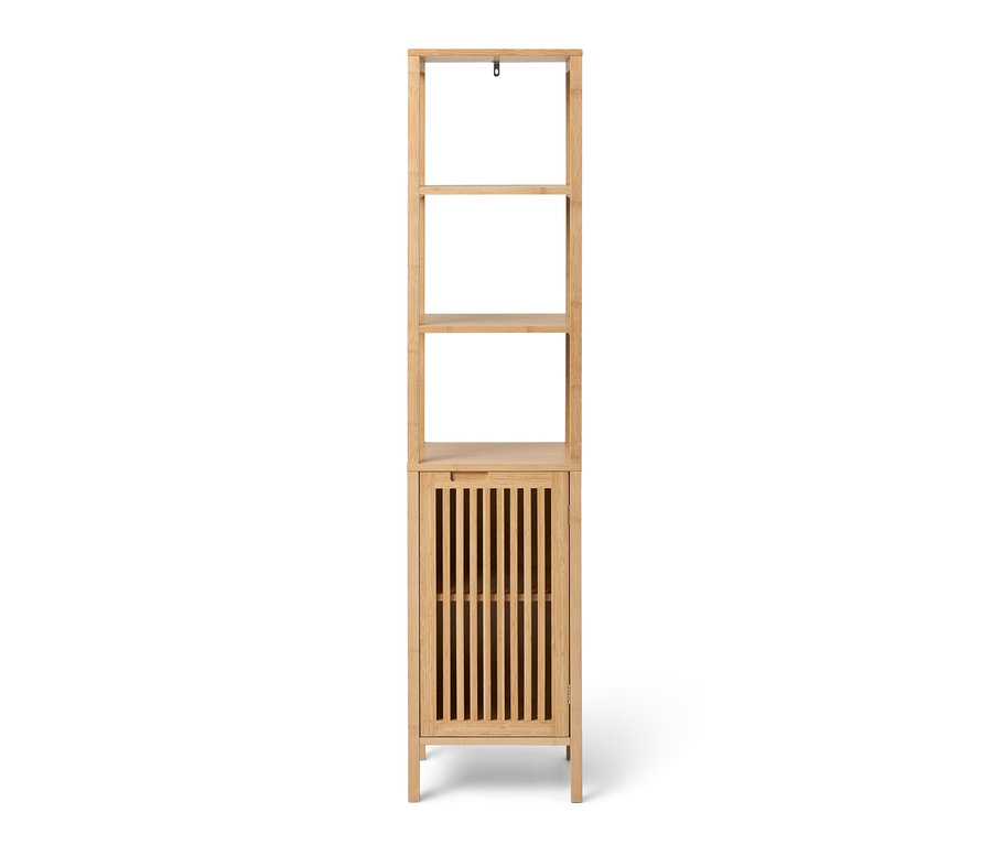 Állópolc, 1 ajtóval, bambusz.