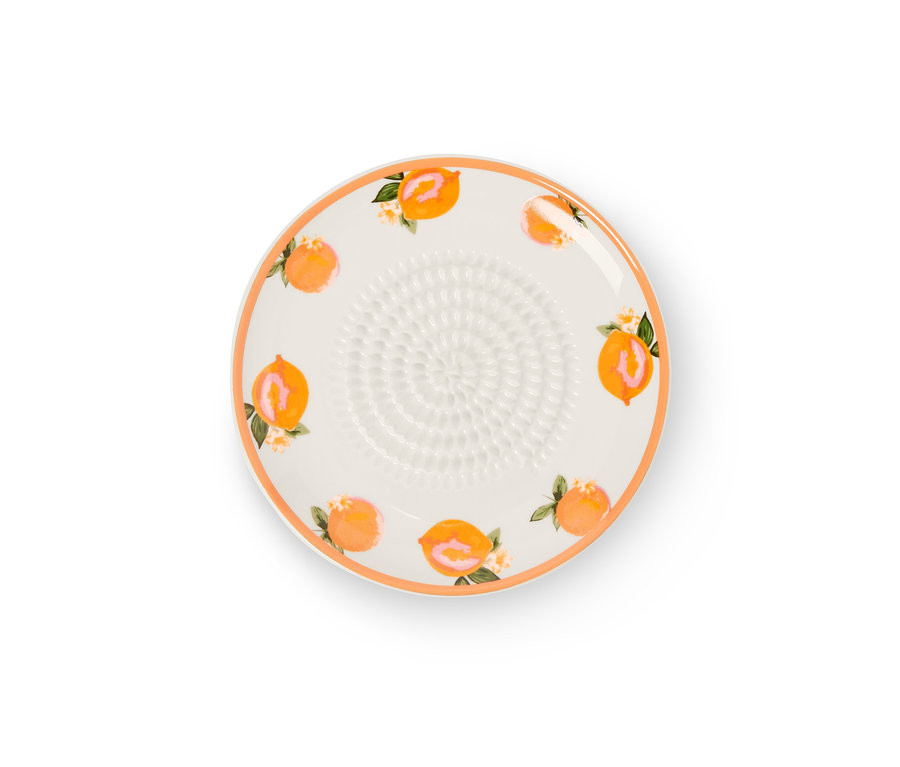 Citrus mintás porcelán reszelőtányér.