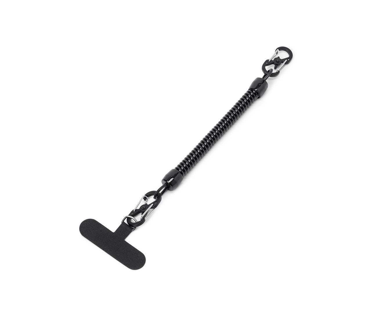 Fekete biztonsági lánc mobiltelefonhoz.